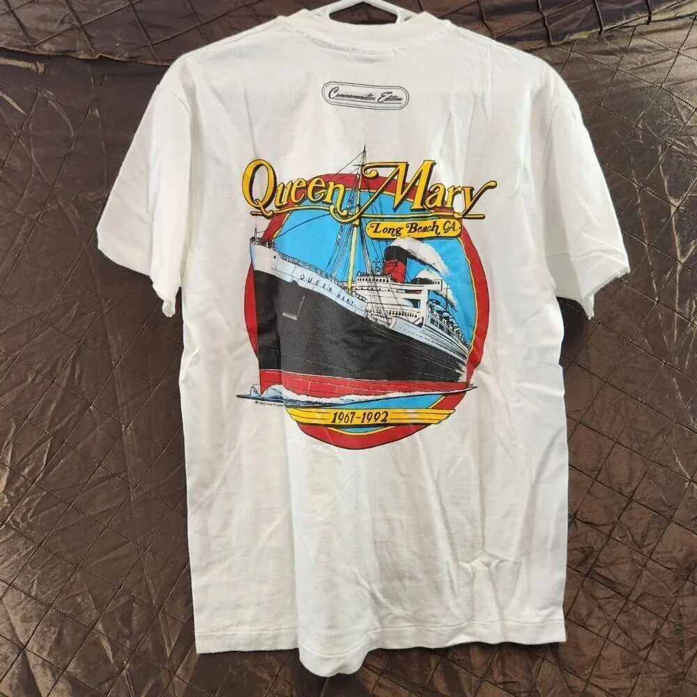 1992 Queen Mary Long Beach T-Shirt Audience with the Queen Hanes Mens Size Med - Picture 4 of 13